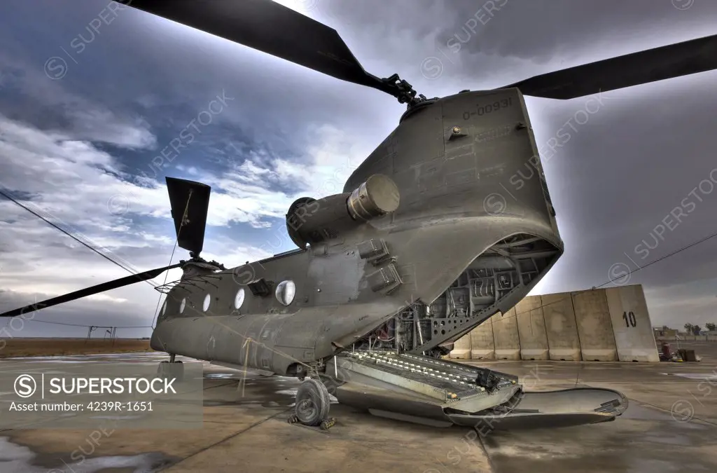 High dynamic range image of a CH-47 Chinook helicopter
