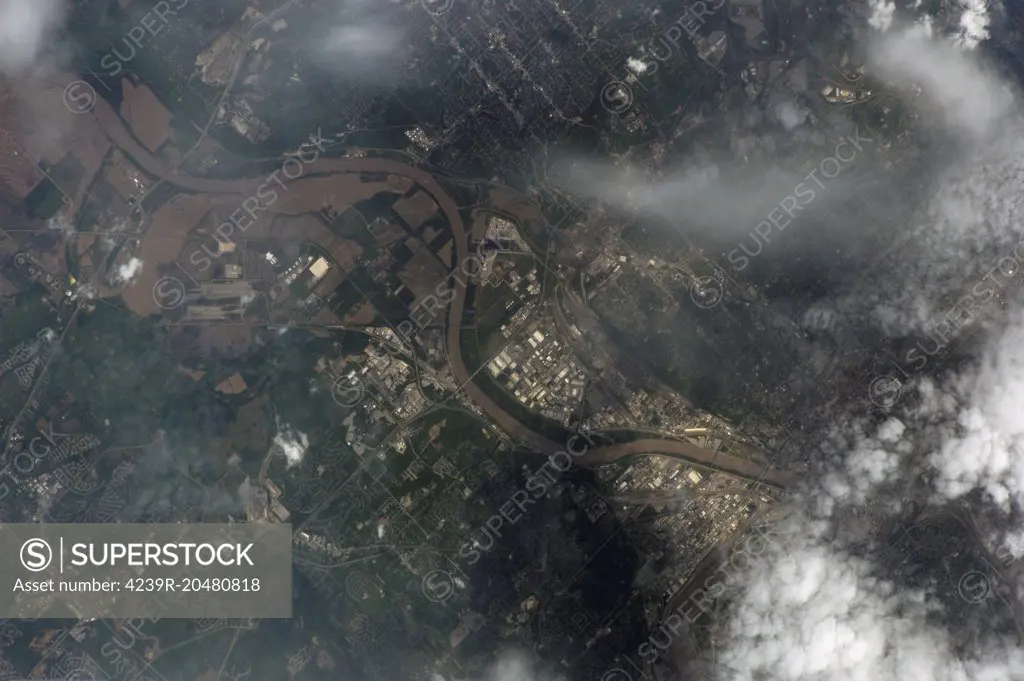 May 8, 2007 - Satellite view of Kansas City, Missouri, and Missouri River.