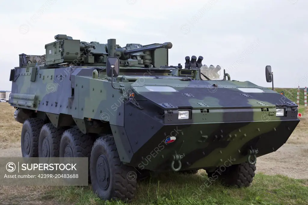 Armored vehicle of the Czech Army, Hradec Kralove, Czech Republic.