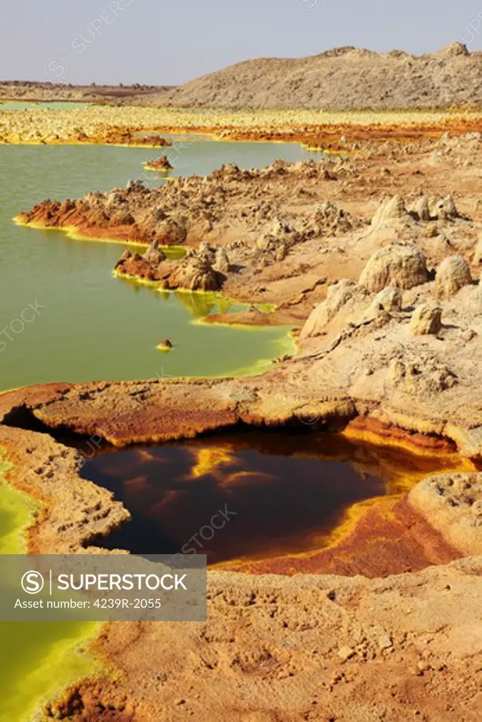 January 27, 2011 - Dallol geothermal area, potassium salt deposits formed by brine hot springs, Danakil Depression, Ethiopia.