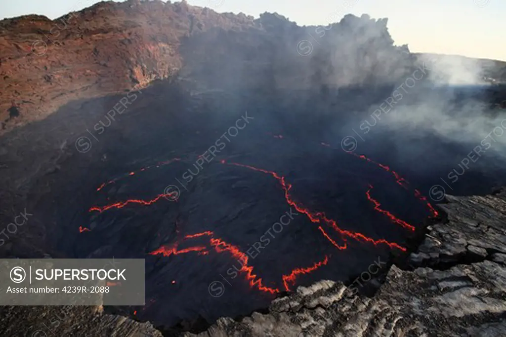 January 30, 2011 - Lava lake in pit crater, Erta Ale volcano, Danakil Depression, Ethiopia.