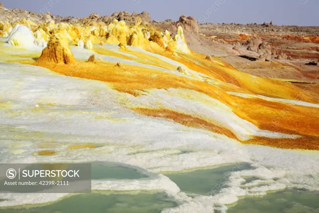 February 10, 2008 - Dallol geothermal area, brine hot springs, Danakil Depression, Ethiopia.