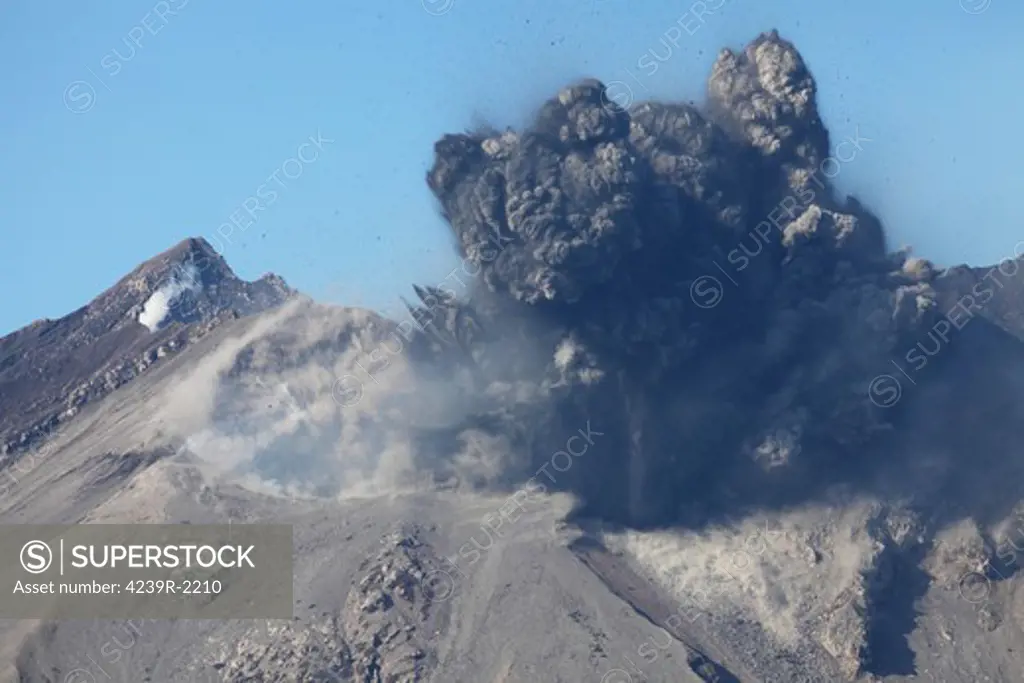 January 4, 2010 - Ash cloud following explosive Vulcanian eruption, Sakurajima Volcano, Japan.