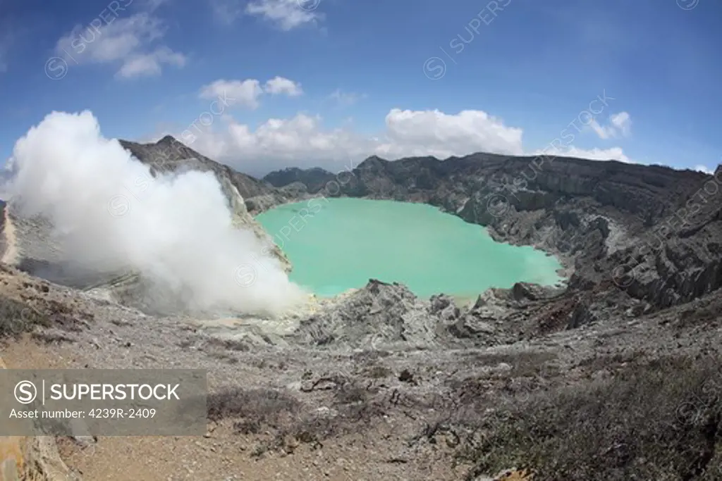 August 13, 2011 - Acidic crater lake, Kawah Ijen volcano, Java, Indonesia.