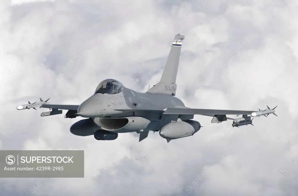 An F-16 Fighting Falcon from the Colorado Air National Guard in flight over Brazil during Exercise CRUZEX V in Brazil.