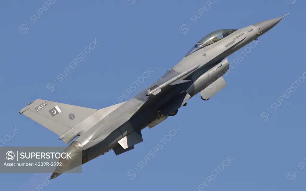 An F-16 of the Pakistan Air Force performs a solo display during the Izmir Air Show 2011 in Turkey, celebrating 100 years of the Turkish Air Force.