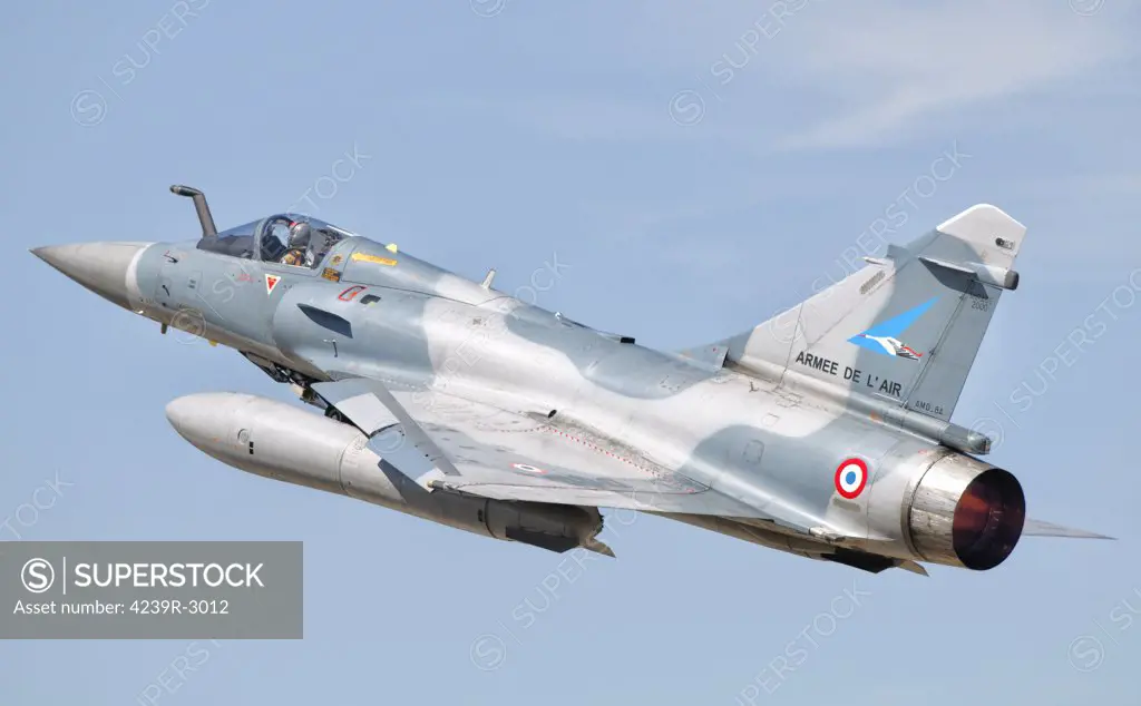 A Dassault Mirage 2000C of the French Air Force takes off from Orange Air Base, France, as part of Exercise Garuda IV.