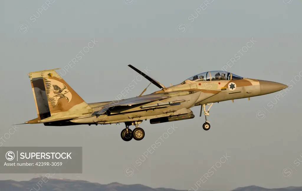 An Israeli Air Force F-15I Ra'am takes off from Decimomannu Air Base, Sardinia, Italy, during Exercise Starex 2009.