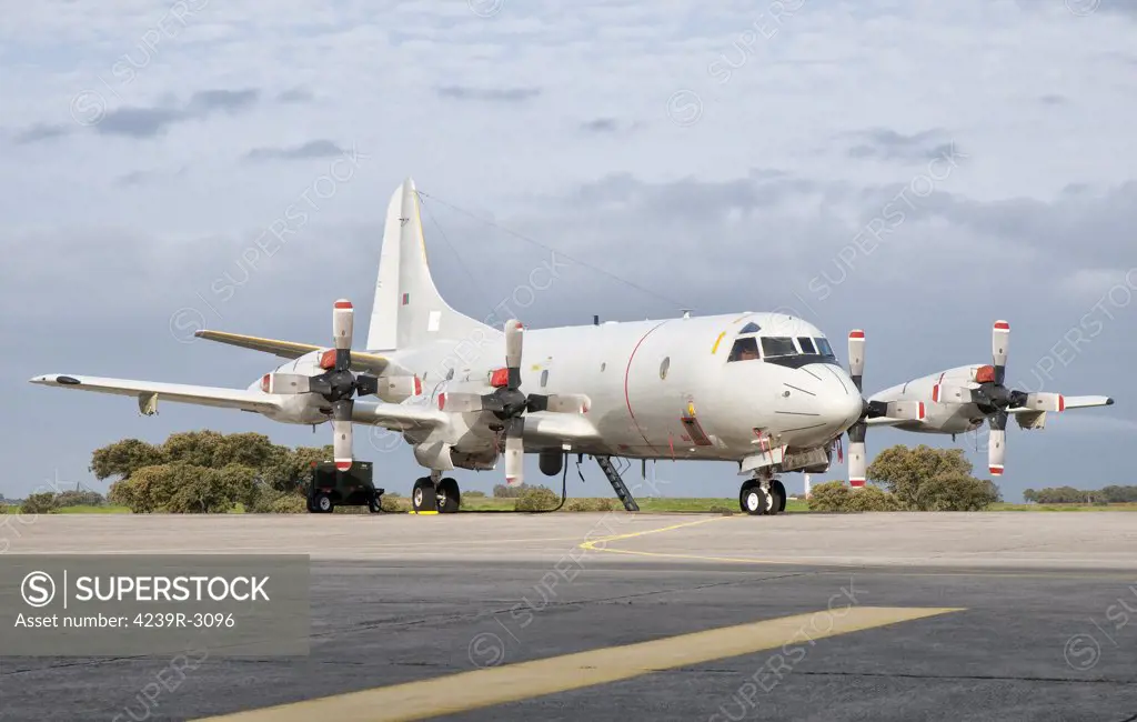A Portuguese Air Force P-3C CUP Orion at Beja Air Base, Portugal.