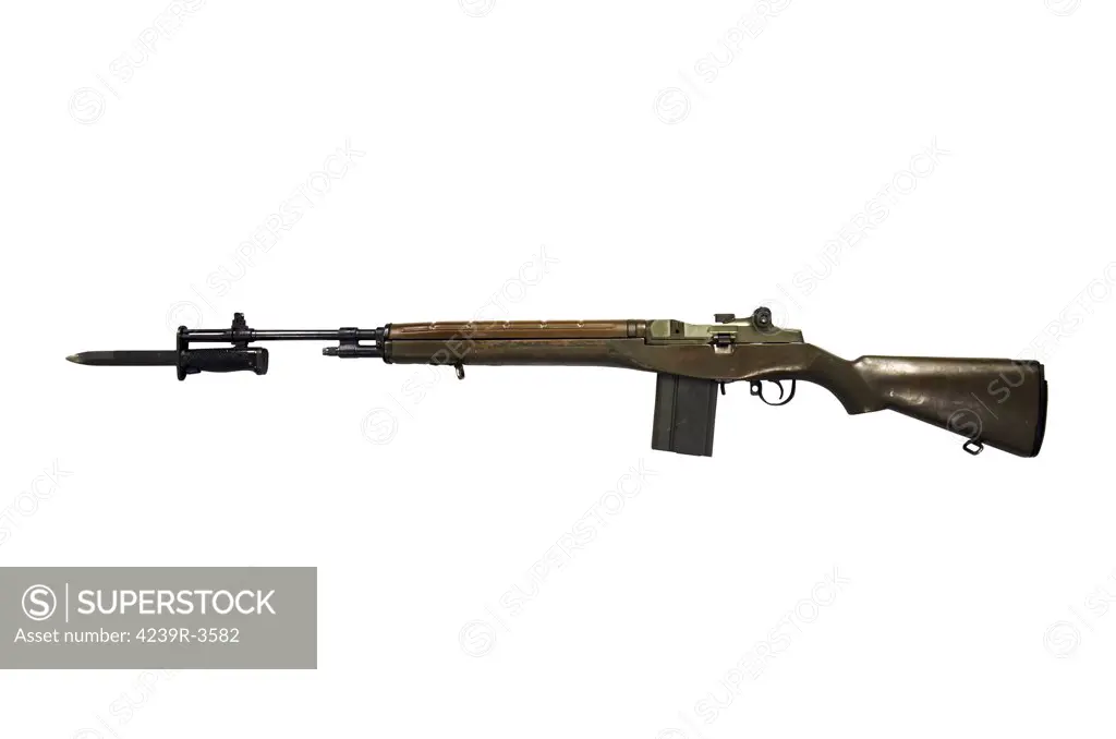 M14 rifle, developed from the M1 Garand.
