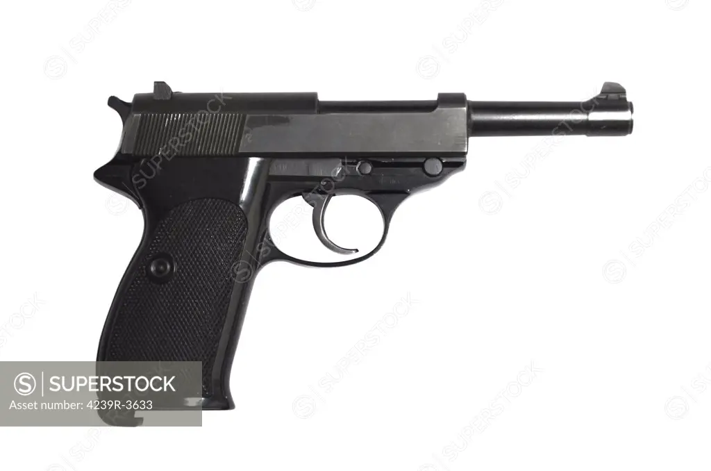 Walther P38 9mm pistol issued to German police and border guards.