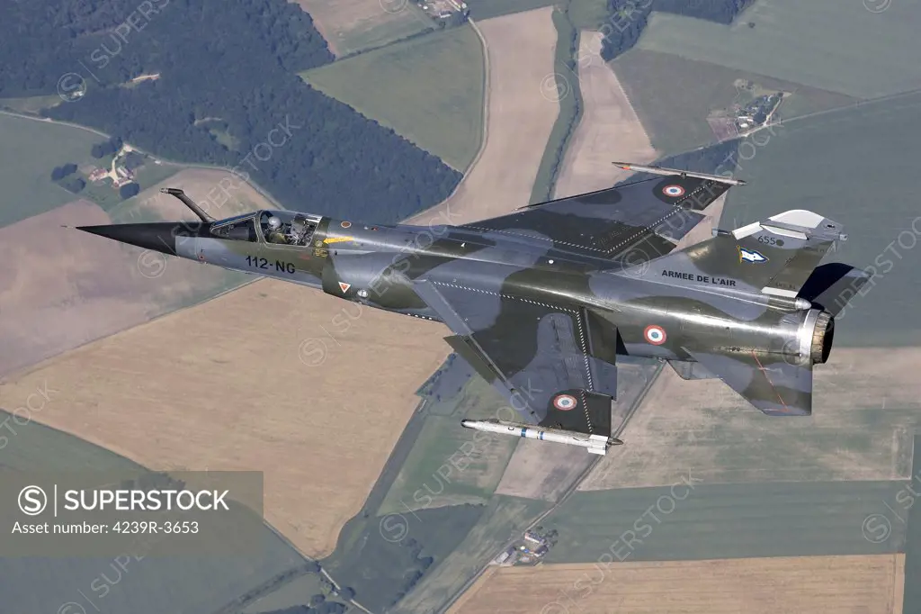 June 12, 2009 - Mirage F1CR of the French Air Force over France, east of the city of Tours. The Mirage F1CR is a dedicated reconnaissance fighter plane that also have secondary air-to-ground and air-to-air task.