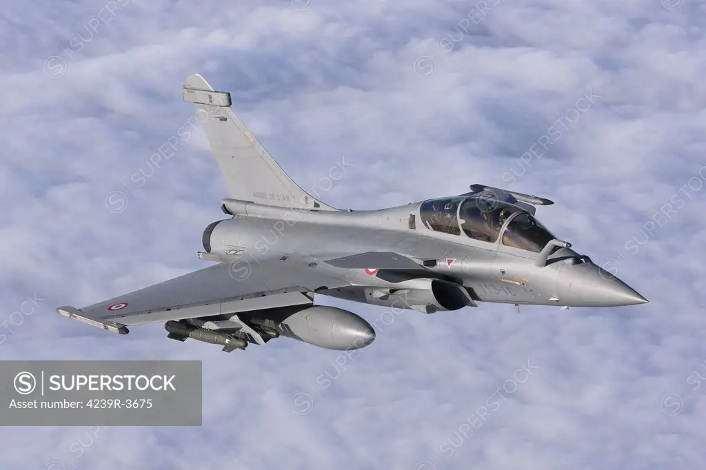 January 18, 2010 - Dassault Rafale B of the French Air Force off the Normandy coast. These Rafales carry AASM Hammer bombs.