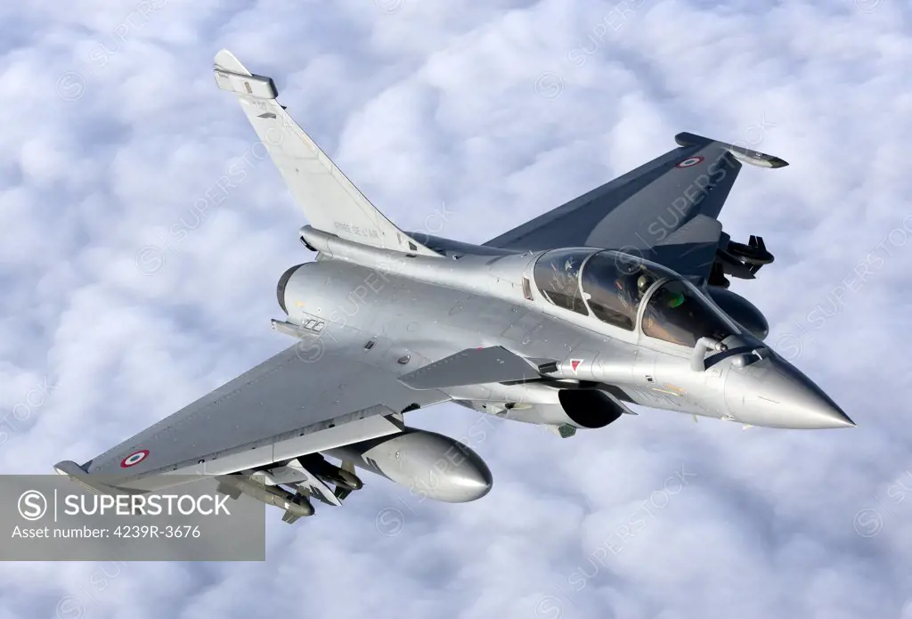 January 18, 2010 - Dassault Rafale B of the French Air Force off the Normandy coast. These Rafales carry AASM Hammer bombs.