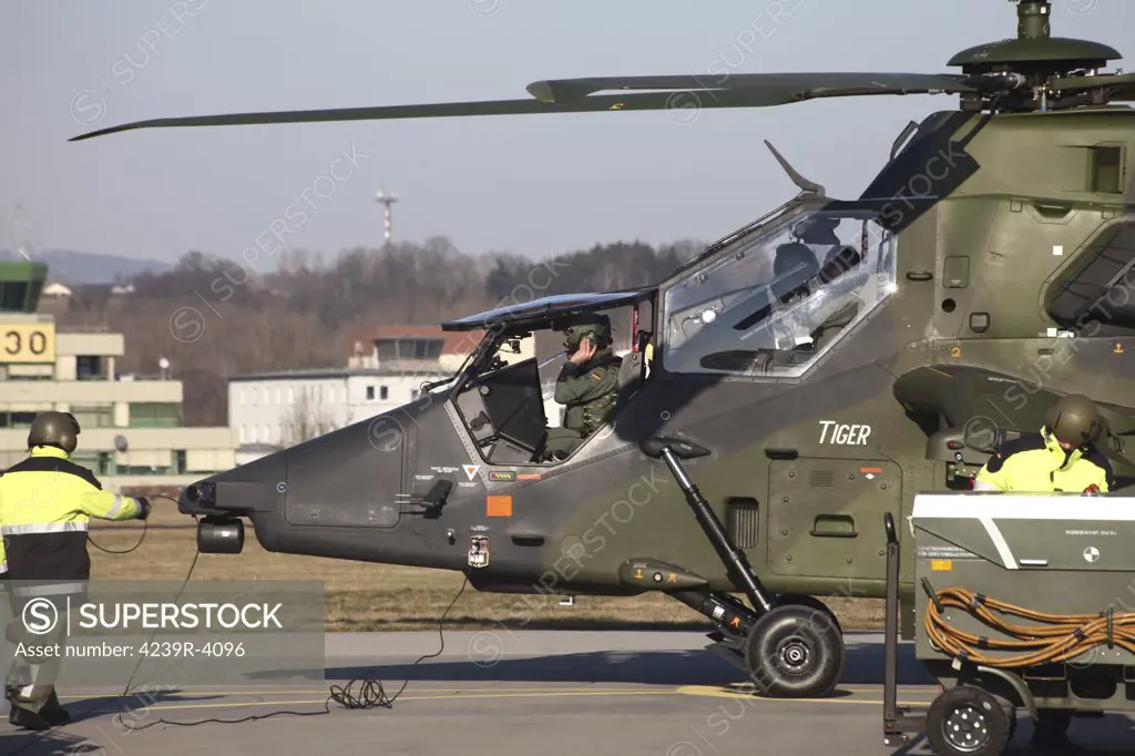 German Tiger Eurocopter at Fritzlar Airfield, Germany, in preparation for Afghanistan deployment.