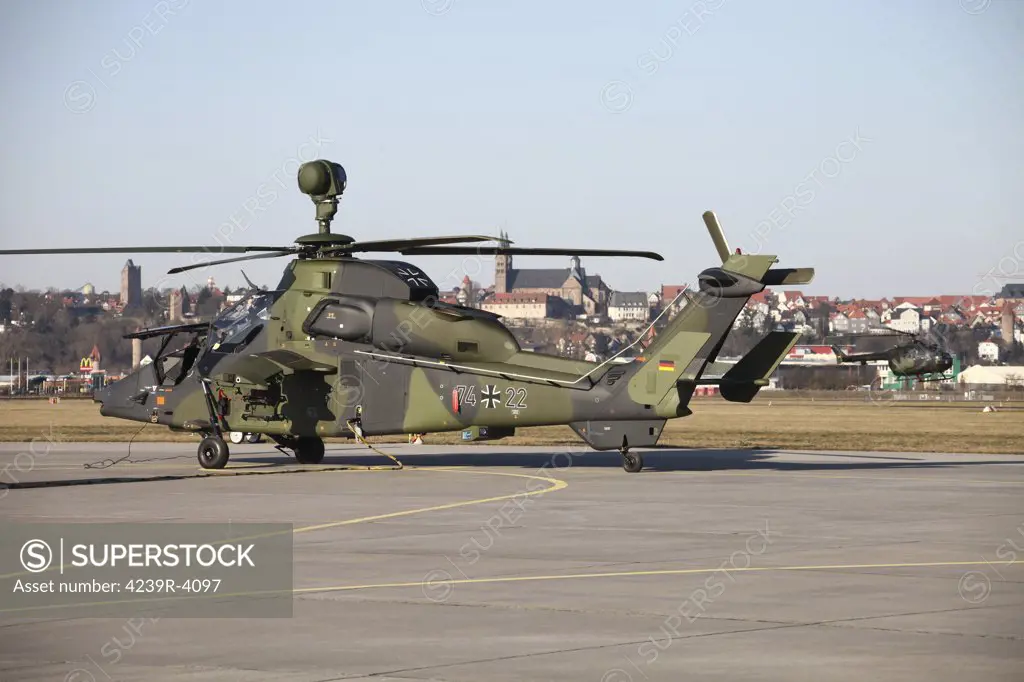 German Tiger Eurocopter at Fritzlar Airfield, Germany, in preparation for Afghanistan deployment.