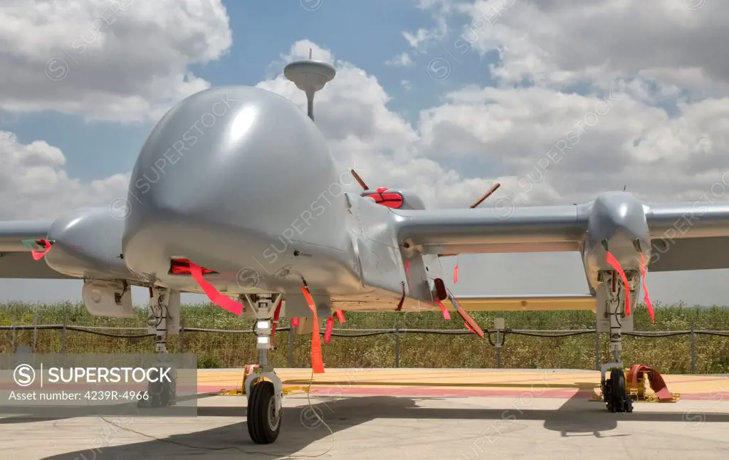 A Heron TP (IAF designation Eitan) unmanned aerial vehicle, the newest UAV in the Israeli Air Force inventory.