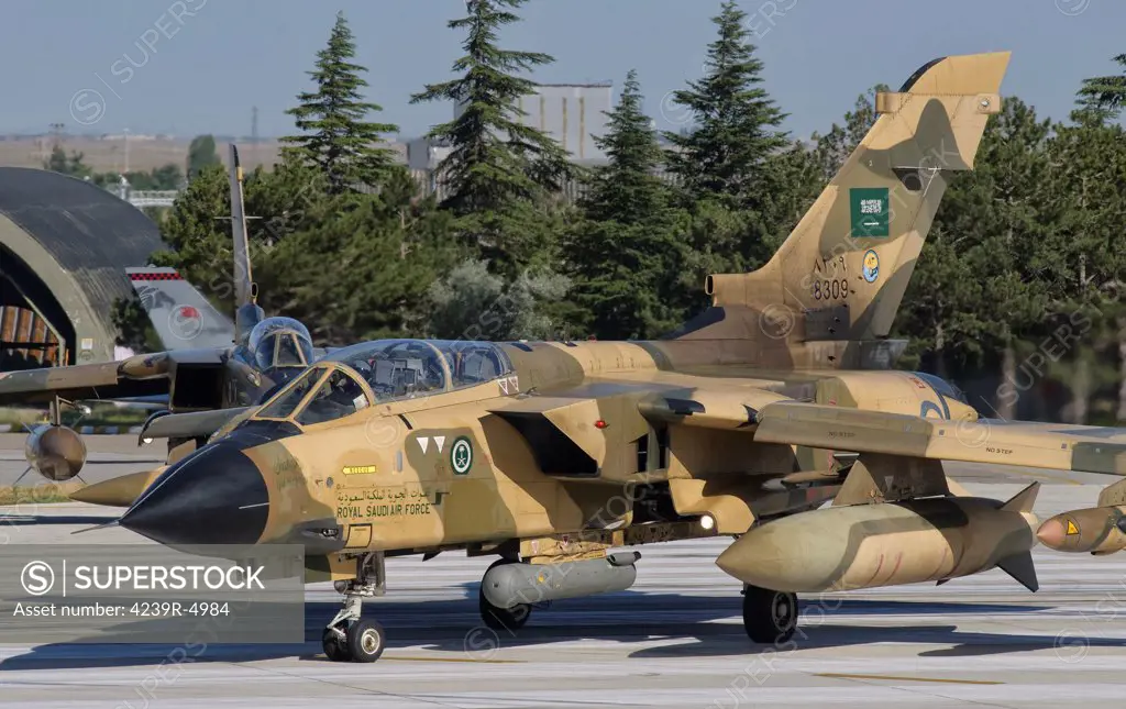 A Panavia Tornado IDS of the Royal Saudi Air Force during Exercise Anatolian Eagle 2012, Konya Air Base, Turkey.