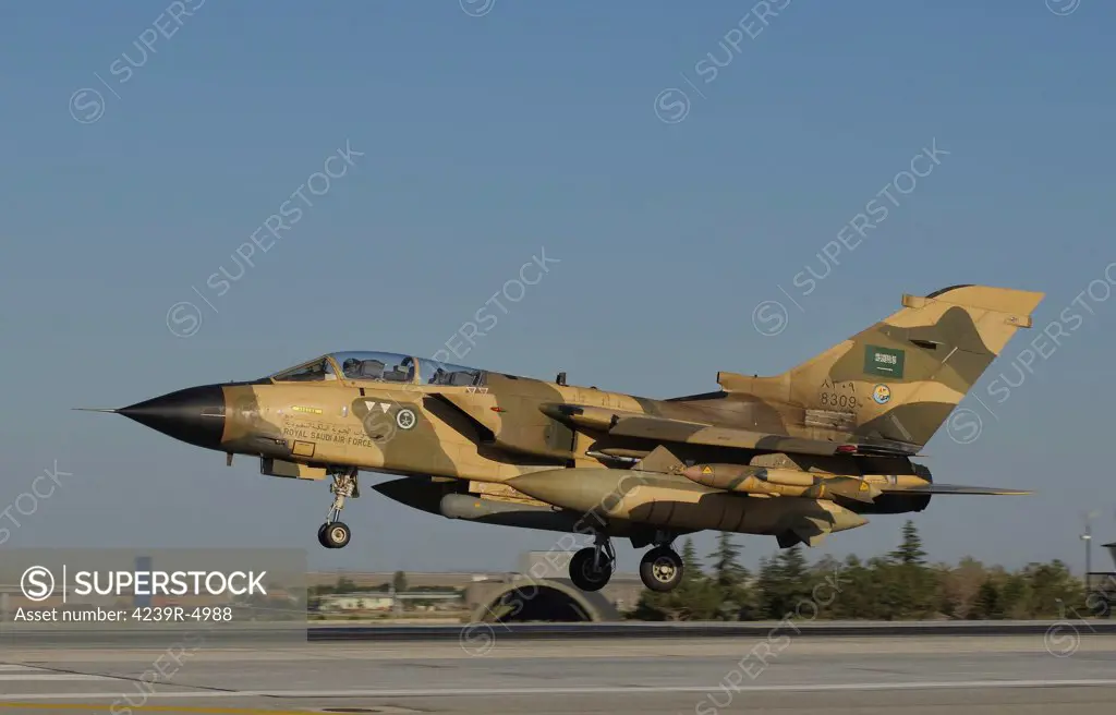 A Panavia Tornado IDS of the Royal Saudi Air Force during Exercise Anatolian Eagle 2012, Konya Air Base, Turkey.