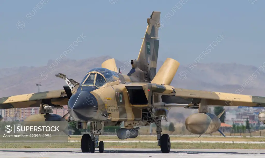 A Panavia Tornado IDS of the Royal Saudi Air Force during Exercise Anatolian Eagle 2012, Konya Air Base, Turkey.