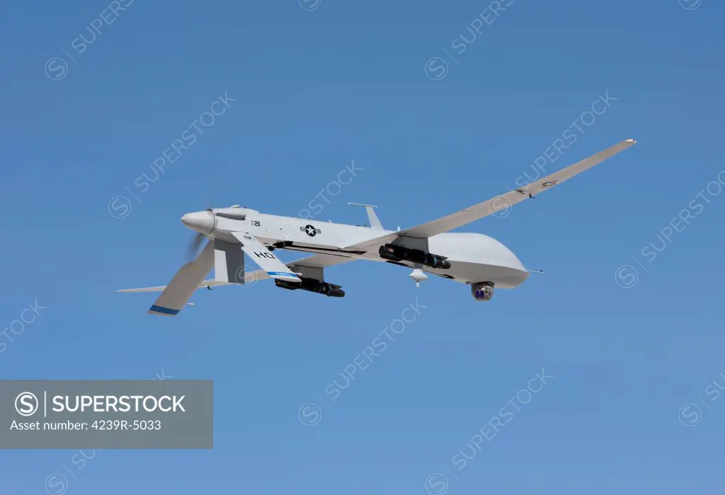 An MQ-1 Predator flies a training mission out of Holloman Air Force Base, New Mexico.