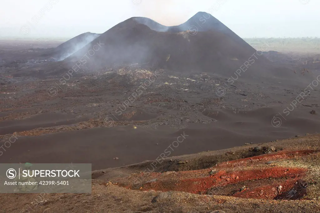 January 24, 2012 - Scoria cone on Nyamuragira Volcano, Democratic Republic of Congo.