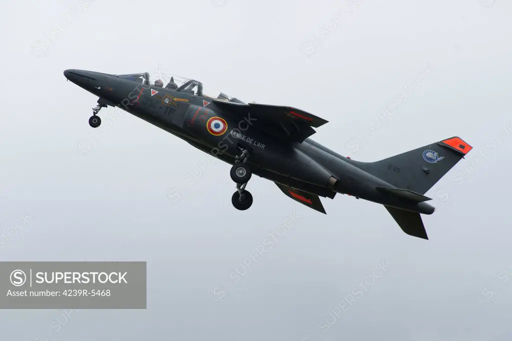 June 19, 2010 - A Dassault/Dornier Alpha Jet of the French Air Force in flight over Volkel, the Netherlands.