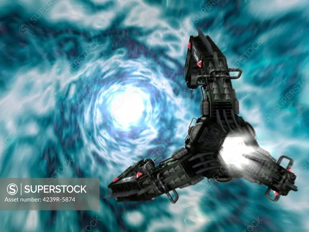 Artist's concept of the Assimilator's Claw in hyperspace.