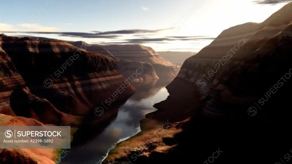 Terragen render of Trail Canyon, Arizona, USA.