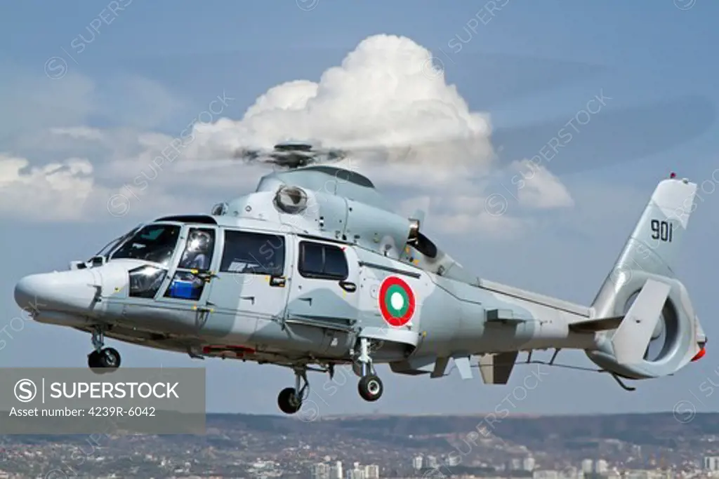 Eurocopter AS-565MB Panther prepares for landing.