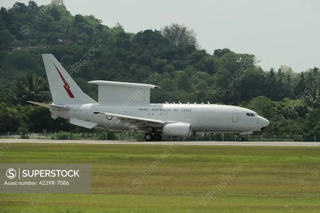 March 31, 2013 - A Boeing E-7A Wedgetail of the Royal Australian Air Force taxiing at Langkawi Airport, Malaysia.