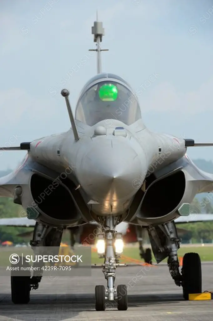 March 27, 2013 - A Dassault Rafale fighter aircraft of the French Air Force parked at Langkawi Airport, Malaysia.
