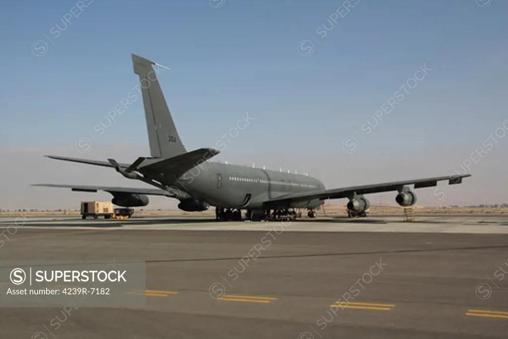 A Boeing 707 Re'em of the Israeli Air Force parked at Nevatim Air Force Base, Israel.