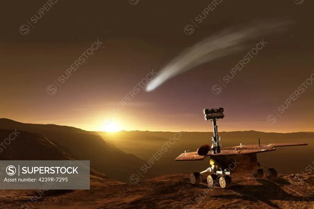 The comet of 2014 makes a close approach to Mars and puts on a spectacular show for the Opportunity Mars Exploration Rover.