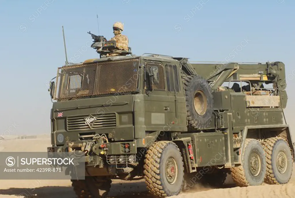 A British Army Foden 6x6 heavy recovery vehicle