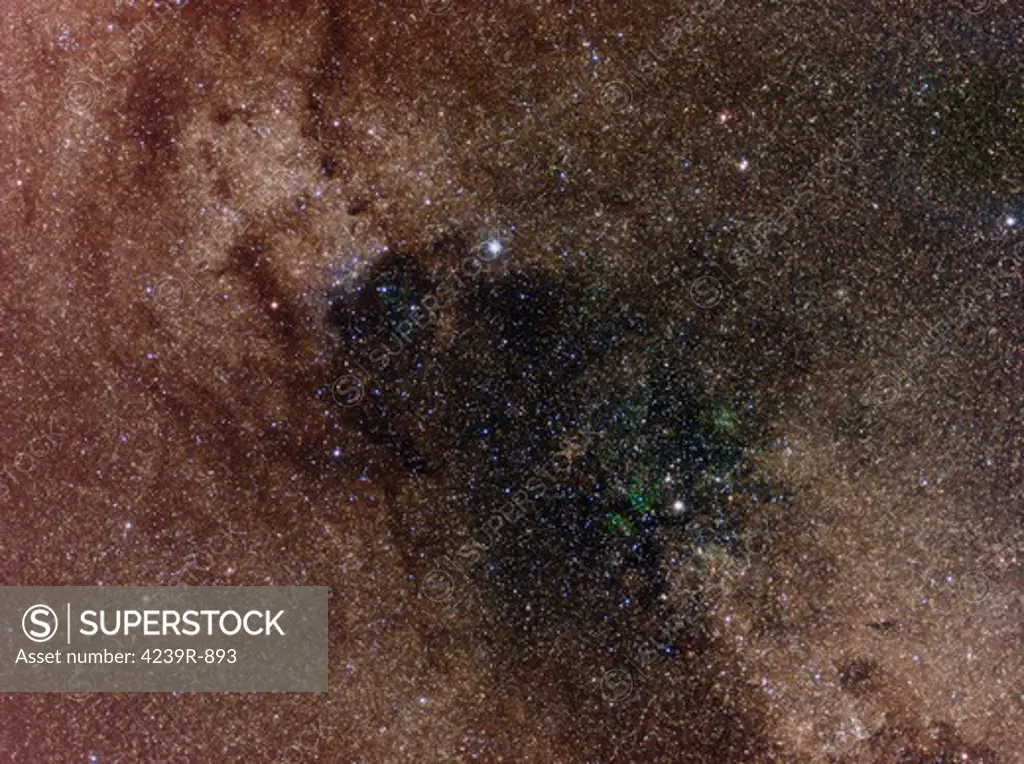 Widefield view of star flux in Cygnus