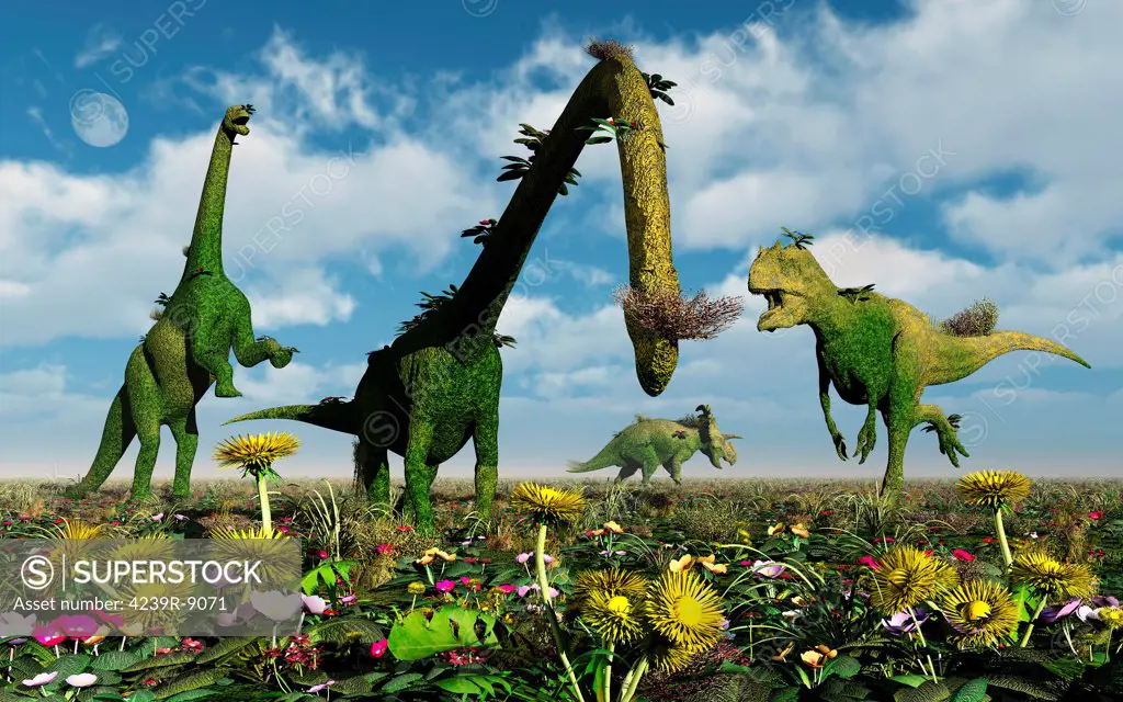 A conceptual dinosaur garden.