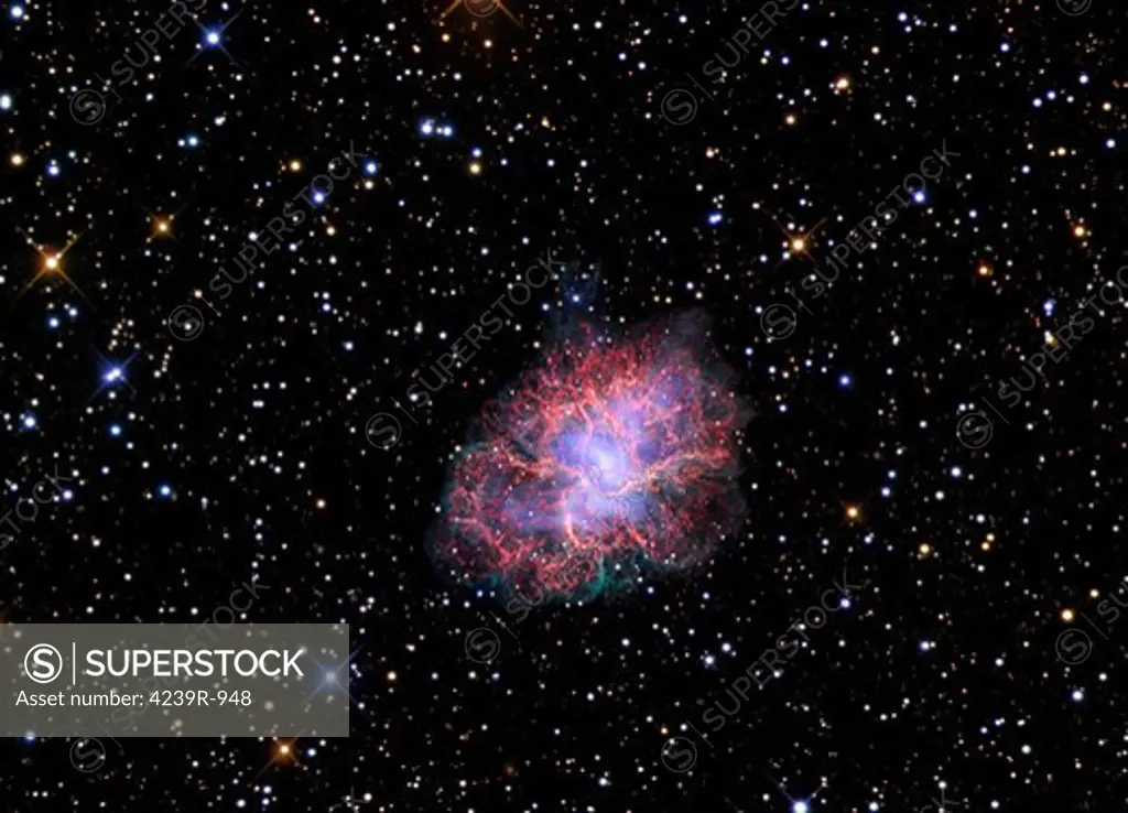 The Crab Nebula, also known as Messier 1 or NGC 1952, is a supernova remnant in the constellation of Taurus