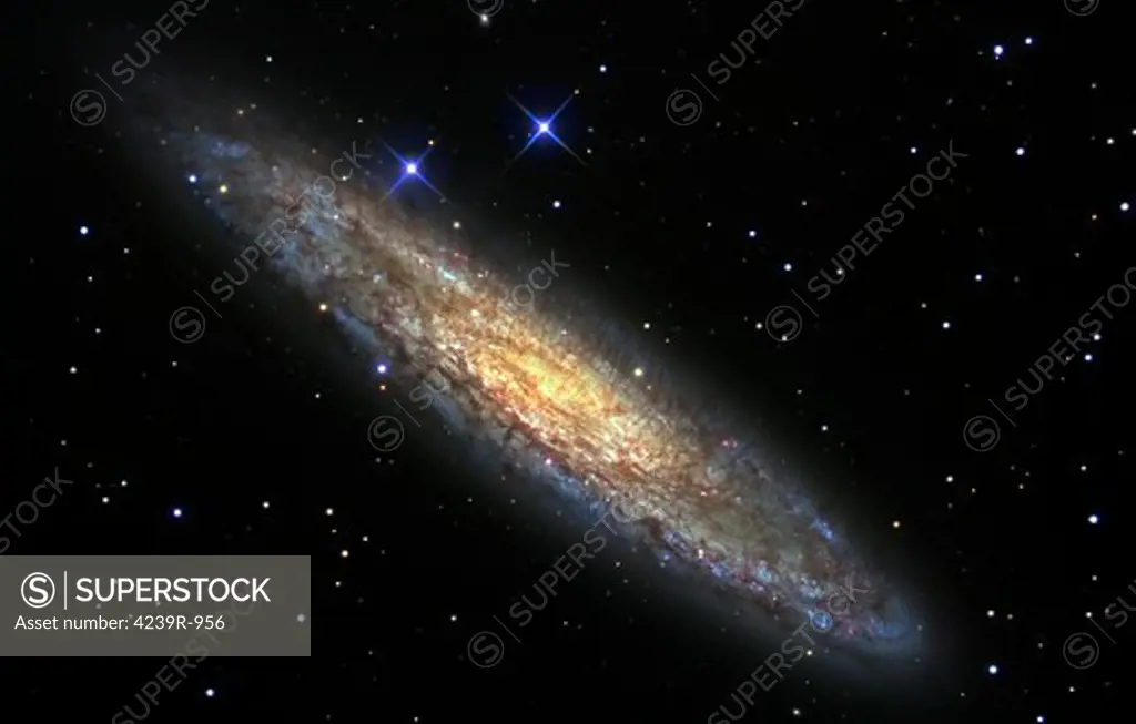 The Sculptor Galaxy, NGC 253 in the constellation Sculptor