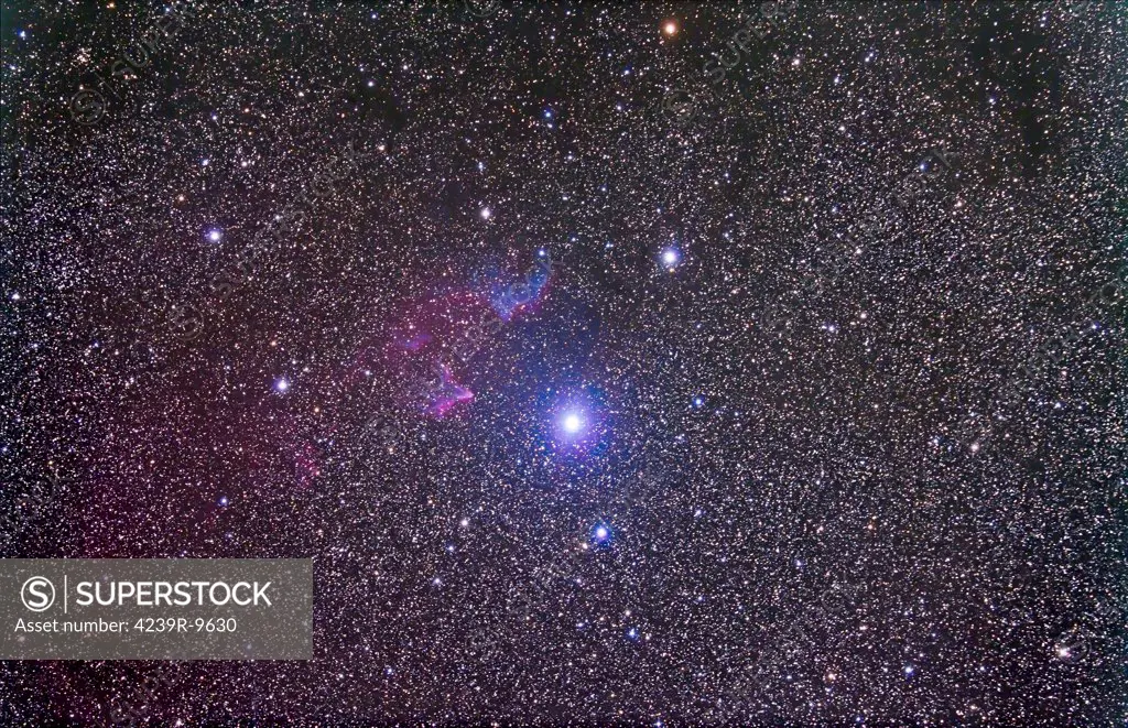 IC 59 and IC 62 faint reflection nebulae near Gamma Cassiopeia.