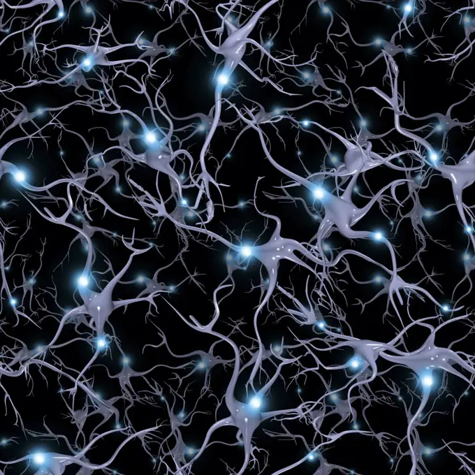 Seamlessly Repeatable Brain Cells Pattern