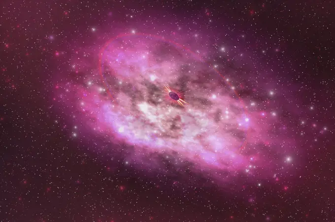 A huge nebula contains millions of stars and planets.