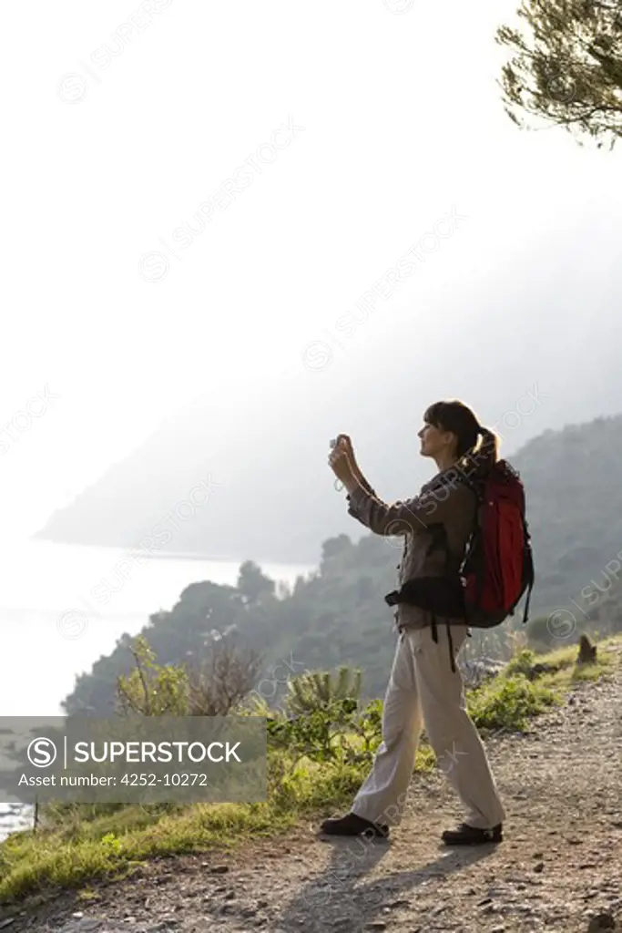 Woman hike snap