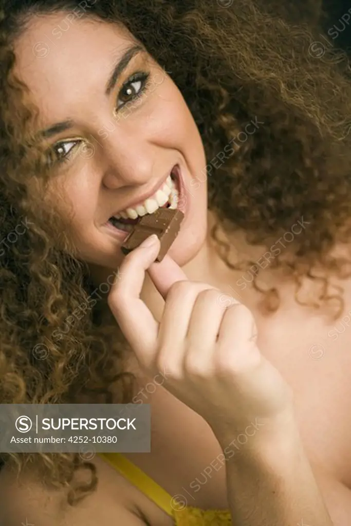 Woman chocolate