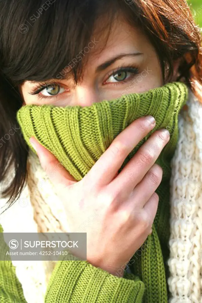 Woman winter cold
