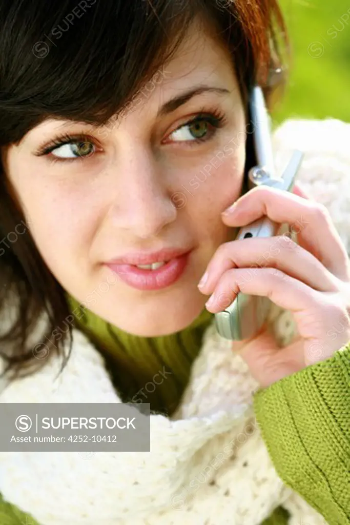 Woman phone