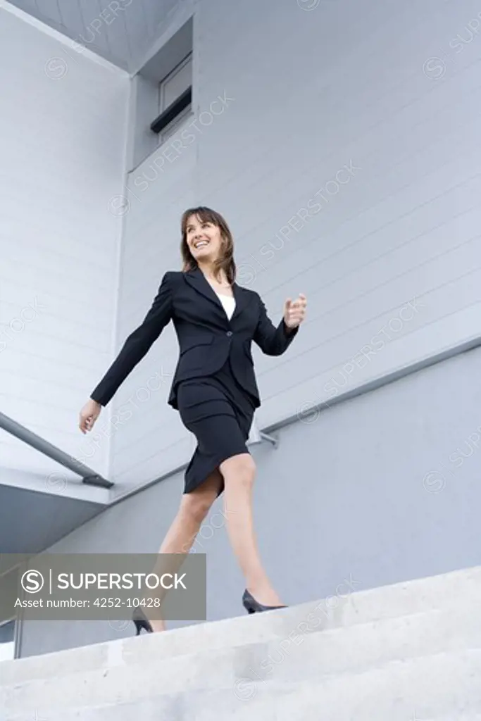 Woman suit walking