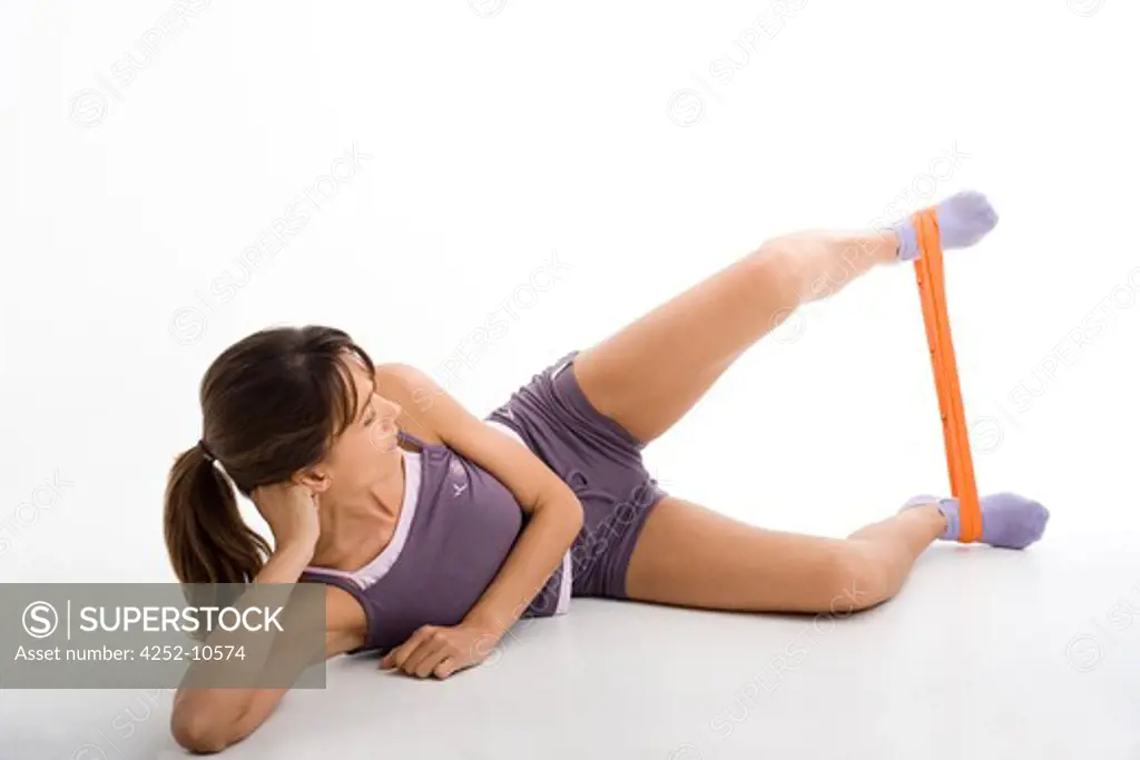 Woman gym elastic