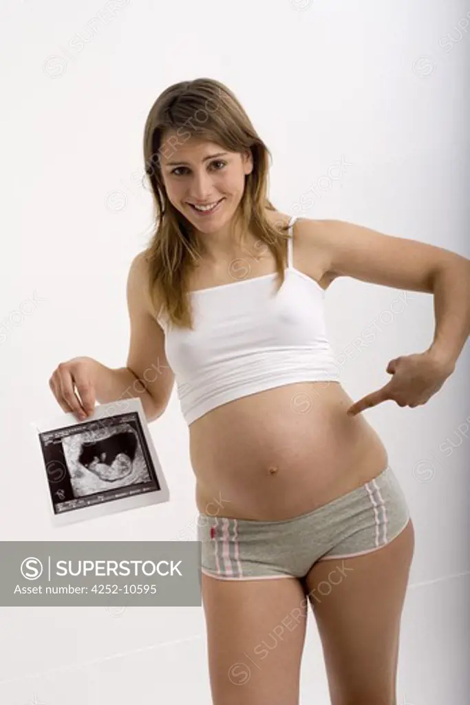 Pregnant woman echography