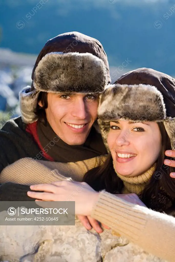 Couple winter portrait